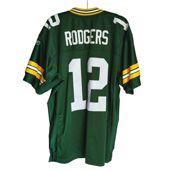 Reebok NFL Green Bay Packers Aaron Rodgers #12 On Field Jersey Size 50 Football - Picture 2 of 5